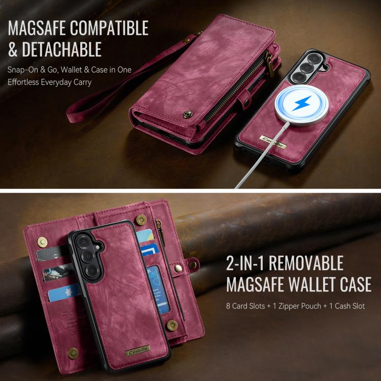 For Samsung Galaxy S26+ 5G CaseMe 008 Detachable Multifunctional Leather Phone Case