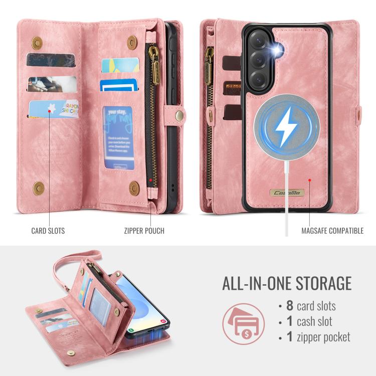 For Samsung Galaxy S26+ 5G CaseMe 008 Detachable Multifunctional Leather Phone Case