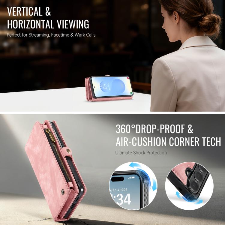 For Samsung Galaxy S26+ 5G CaseMe 008 Detachable Multifunctional Leather Phone Case