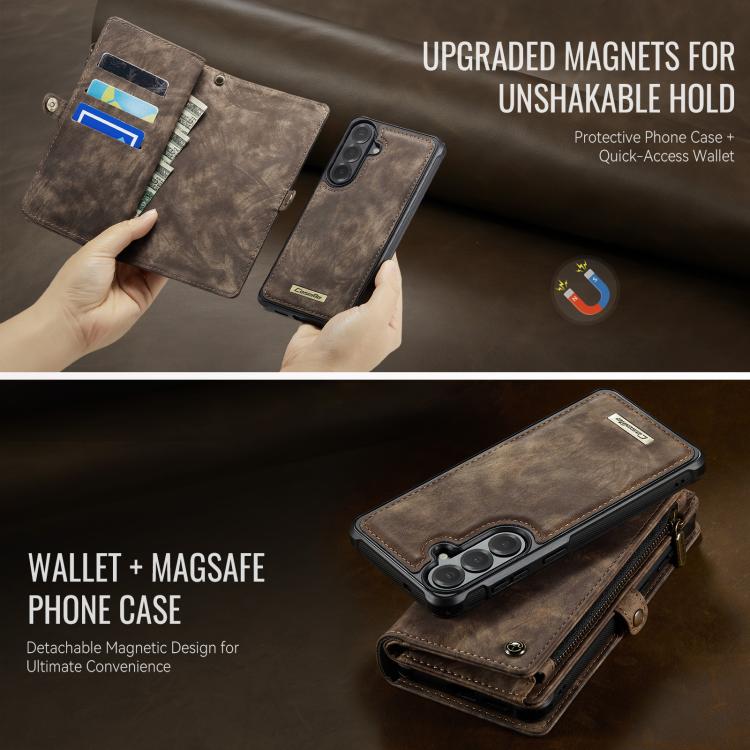 For Samsung Galaxy S26+ 5G CaseMe 008 Detachable Multifunctional Leather Phone Case