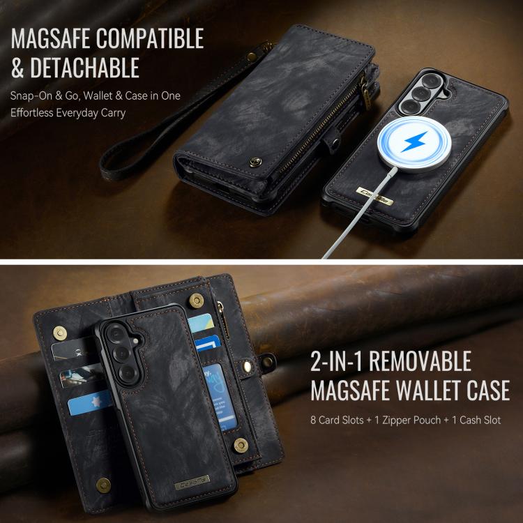 For Samsung Galaxy S26+ 5G CaseMe 008 Detachable Multifunctional Leather Phone Case
