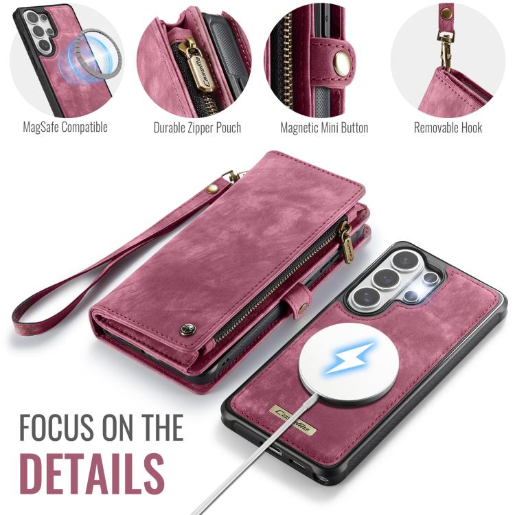 For Samsung Galaxy S26 Ultra 5G CaseMe 008 Detachable Multifunctional Leather Phone Case