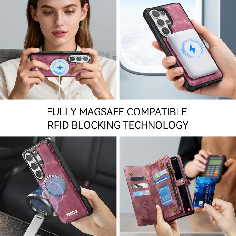 For Samsung Galaxy S26 Ultra 5G CaseMe 008 Detachable Multifunctional Leather Phone Case