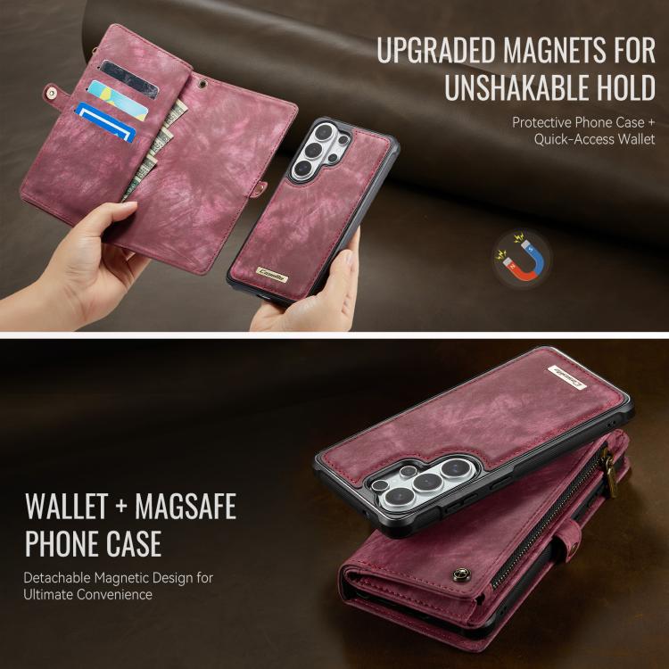 For Samsung Galaxy S26 Ultra 5G CaseMe 008 Detachable Multifunctional Leather Phone Case