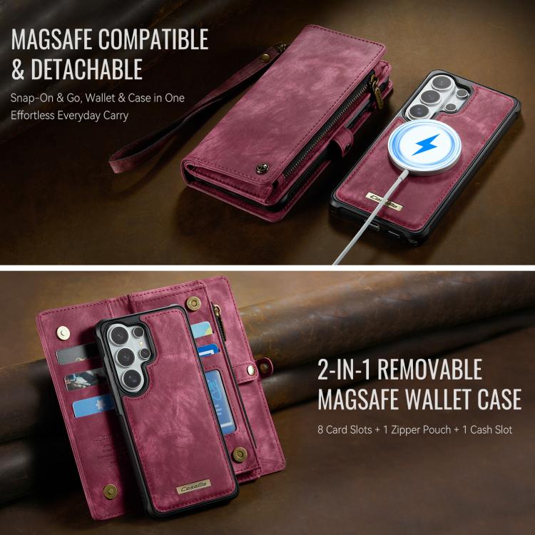For Samsung Galaxy S26 Ultra 5G CaseMe 008 Detachable Multifunctional Leather Phone Case