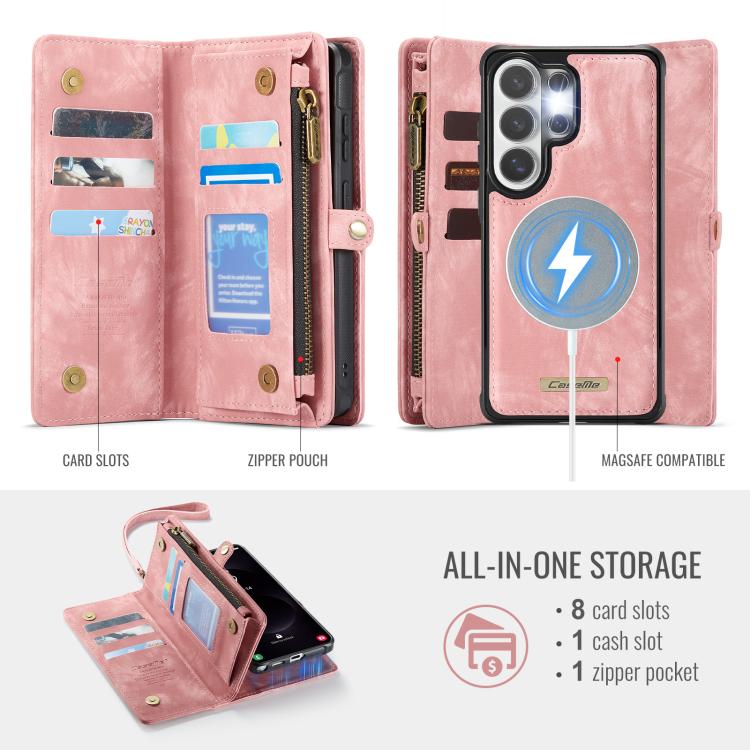 For Samsung Galaxy S26 Ultra 5G CaseMe 008 Detachable Multifunctional Leather Phone Case
