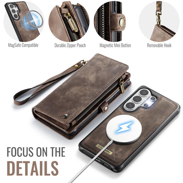 For Samsung Galaxy S26 Ultra 5G CaseMe 008 Detachable Multifunctional Leather Phone Case