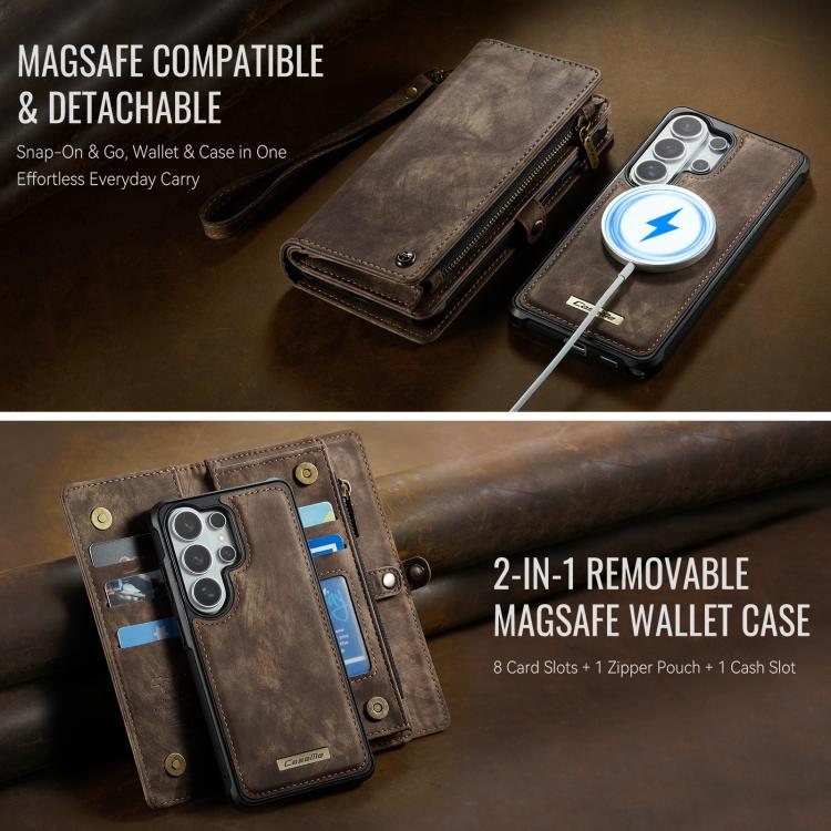 For Samsung Galaxy S26 Ultra 5G CaseMe 008 Detachable Multifunctional Leather Phone Case
