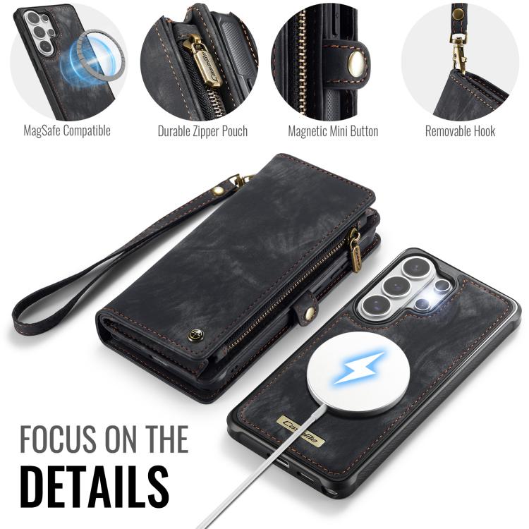 For Samsung Galaxy S26 Ultra 5G CaseMe 008 Detachable Multifunctional Leather Phone Case