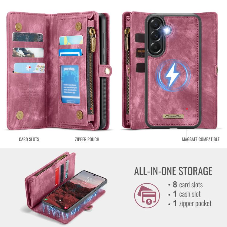 For Samsung Galaxy A37 5G CaseMe 008 Detachable Multifunctional Leather Phone Case