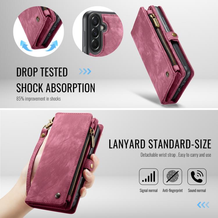 For Samsung Galaxy A37 5G CaseMe 008 Detachable Multifunctional Leather Phone Case