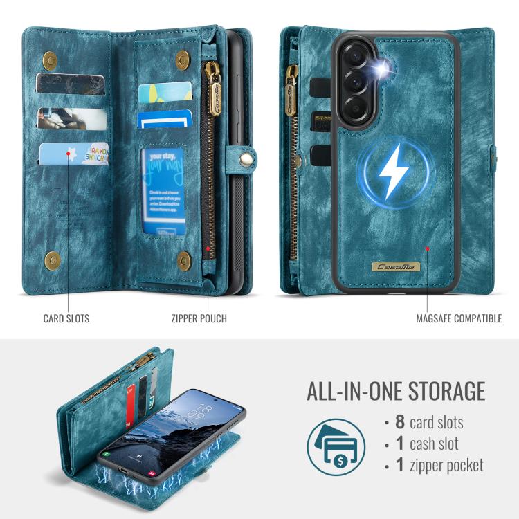 For Samsung Galaxy A57 5G CaseMe 008 Detachable Multifunctional Leather Phone Case