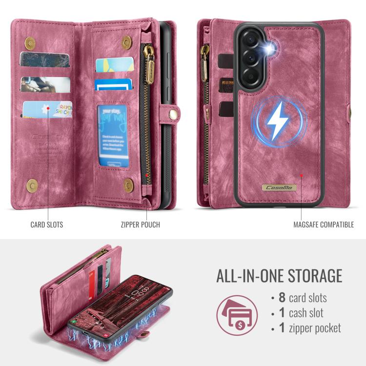 For Samsung Galaxy A57 5G CaseMe 008 Detachable Multifunctional Leather Phone Case