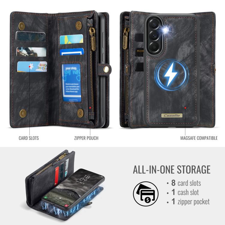 For Samsung Galaxy A57 5G CaseMe 008 Detachable Multifunctional Leather Phone Case