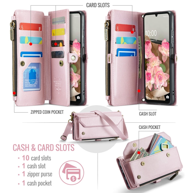 For Samsung Galaxy A16 5G CaseMe C36 Card Slots Zipper Wallet RFID Anti-theft Leather Phone Case