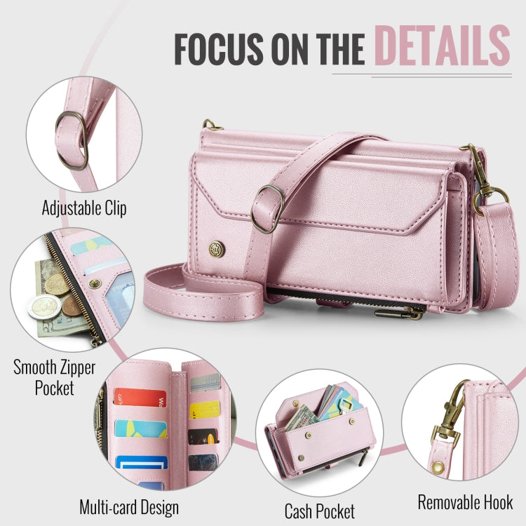 For Samsung Galaxy A16 5G CaseMe C36 Card Slots Zipper Wallet RFID Anti-theft Leather Phone Case