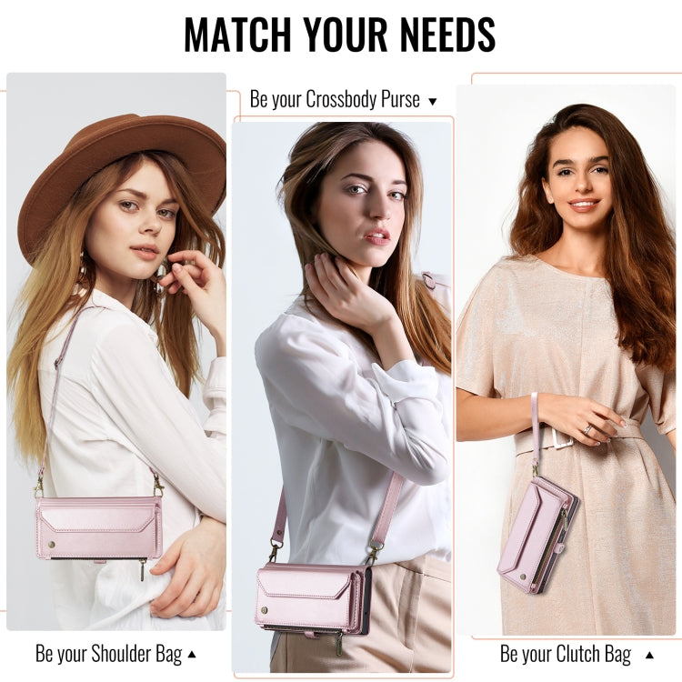 For Samsung Galaxy A16 5G CaseMe C36 Card Slots Zipper Wallet RFID Anti-theft Leather Phone Case