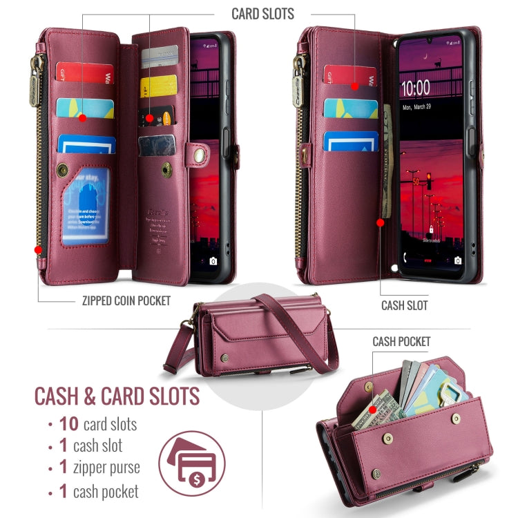 For Samsung Galaxy A16 5G CaseMe C36 Card Slots Zipper Wallet RFID Anti-theft Leather Phone Case