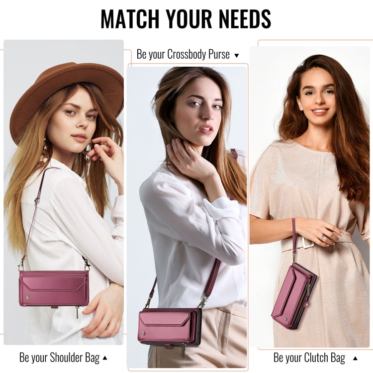 For Samsung Galaxy A16 5G CaseMe C36 Card Slots Zipper Wallet RFID Anti-theft Leather Phone Case