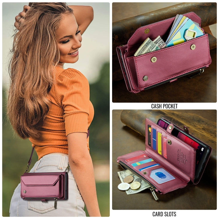 For Samsung Galaxy A16 5G CaseMe C36 Card Slots Zipper Wallet RFID Anti-theft Leather Phone Case