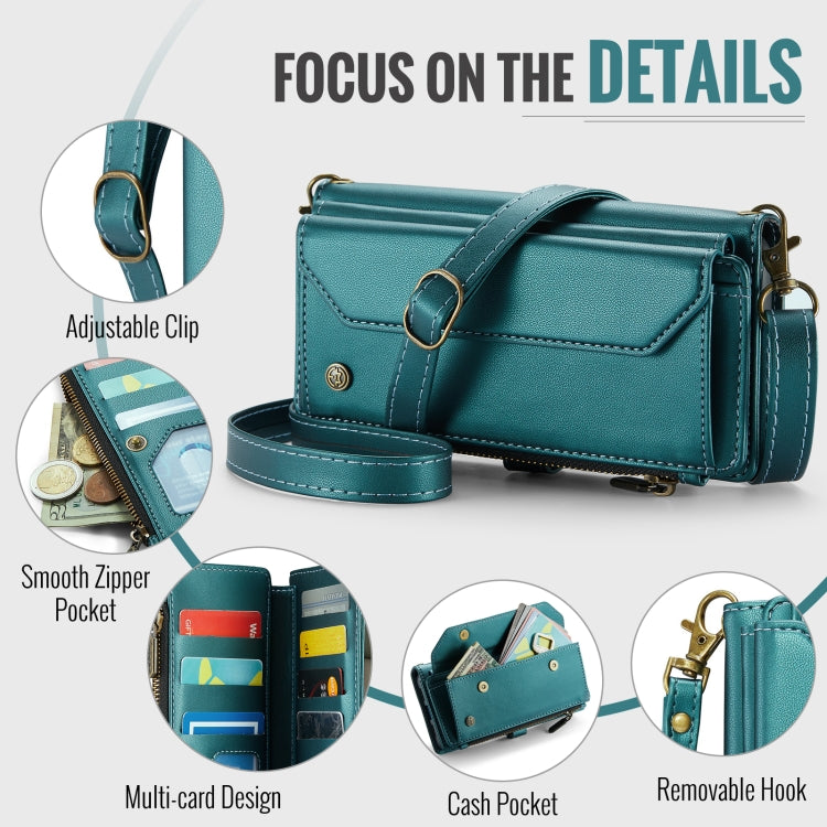 For Samsung Galaxy A16 5G CaseMe C36 Card Slots Zipper Wallet RFID Anti-theft Leather Phone Case