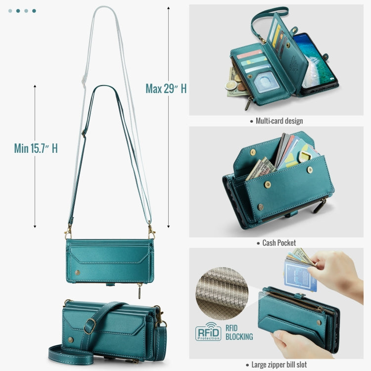 For Samsung Galaxy A16 5G CaseMe C36 Card Slots Zipper Wallet RFID Anti-theft Leather Phone Case
