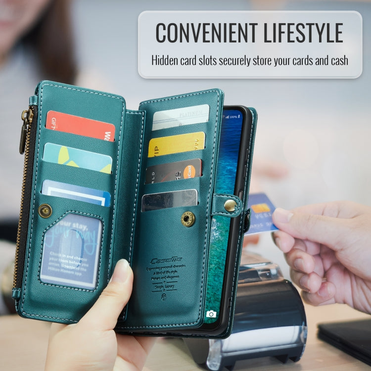 For Samsung Galaxy A16 5G CaseMe C36 Card Slots Zipper Wallet RFID Anti-theft Leather Phone Case