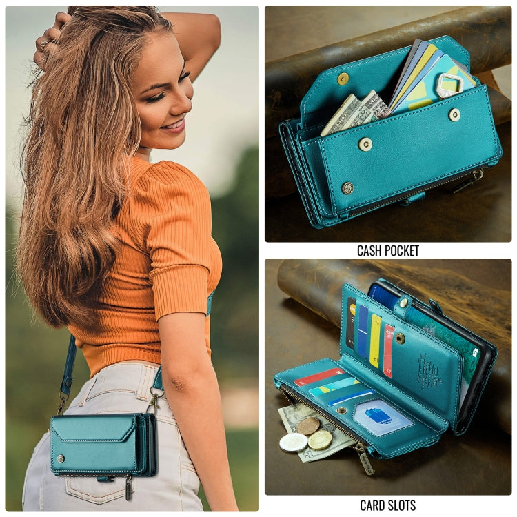 For Samsung Galaxy A16 5G CaseMe C36 Card Slots Zipper Wallet RFID Anti-theft Leather Phone Case