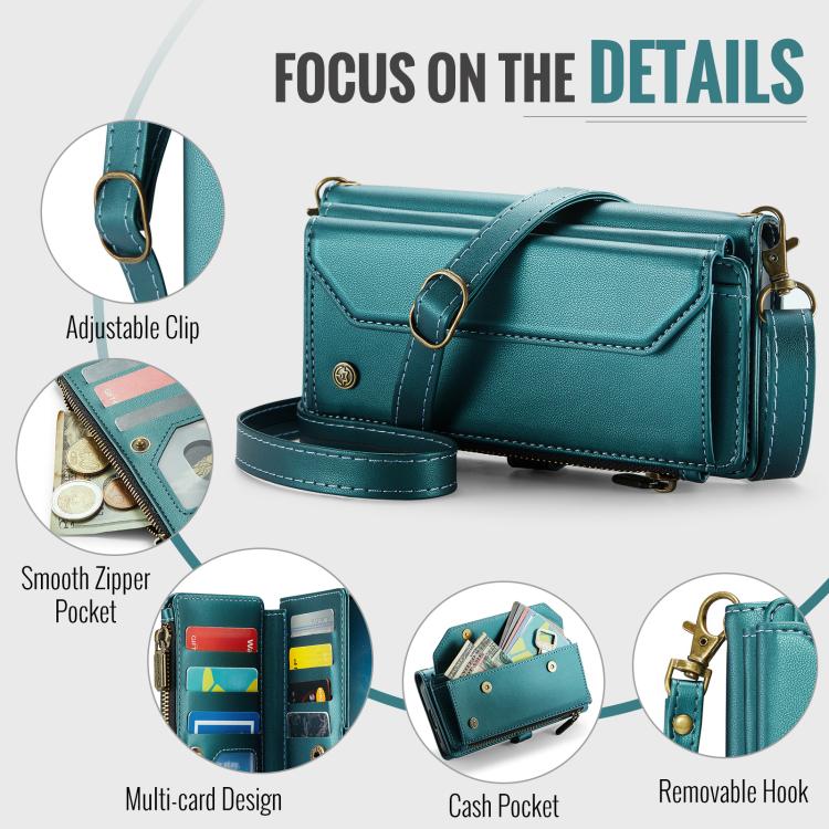 For Samsung Galaxy S25+ 5G CaseMe C36 Card Slots Zipper Wallet RFID Anti-theft Leather Phone Case