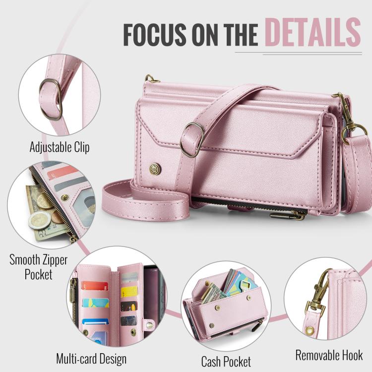 For Samsung Galaxy S25 Ultra 5G CaseMe C36 Card Slots Zipper Wallet RFID Anti-theft Leather Phone Case