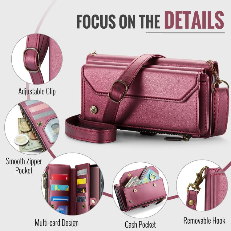 For Samsung Galaxy S25 Ultra 5G CaseMe C36 Card Slots Zipper Wallet RFID Anti-theft Leather Phone Case