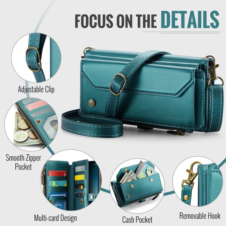 For Samsung Galaxy S25 Ultra 5G CaseMe C36 Card Slots Zipper Wallet RFID Anti-theft Leather Phone Case