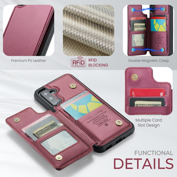 For Samsung Galaxy A16 5G CaseMe C22 Card Slots Holder RFID Anti-theft Phone Case