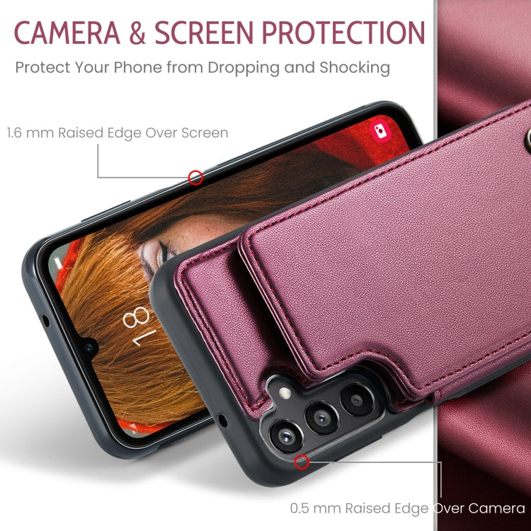 For Samsung Galaxy A16 5G CaseMe C22 Card Slots Holder RFID Anti-theft Phone Case