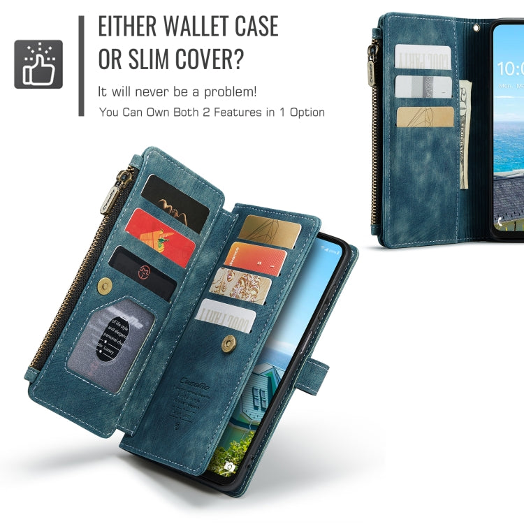 For Samsung Galaxy A16 5G CaseMe C30 Card Slots Zipper Wallet Leather Phone Case