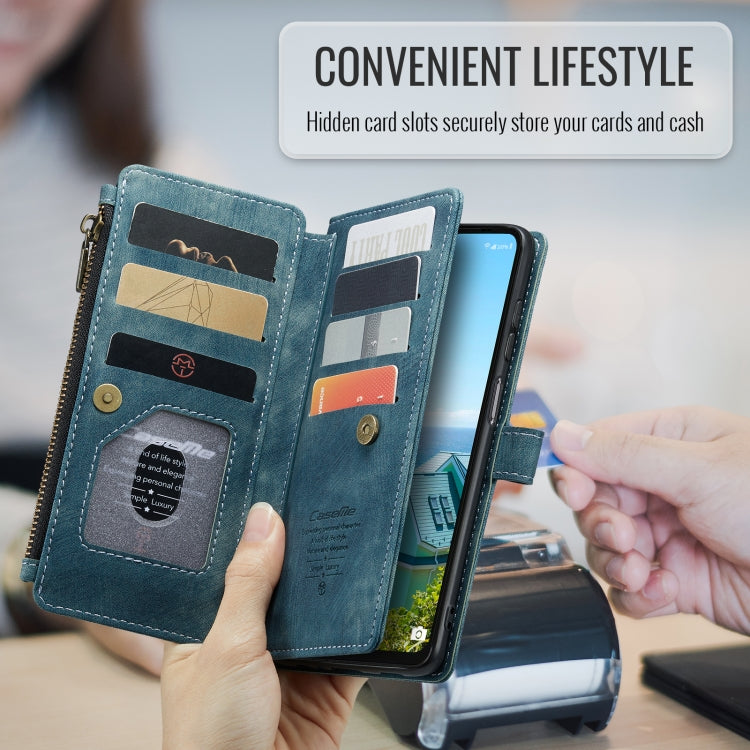 For Samsung Galaxy A16 5G CaseMe C30 Card Slots Zipper Wallet Leather Phone Case