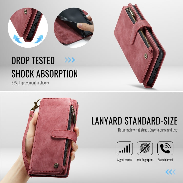 For Samsung Galaxy A16 5G CaseMe C30 Card Slots Zipper Wallet Leather Phone Case
