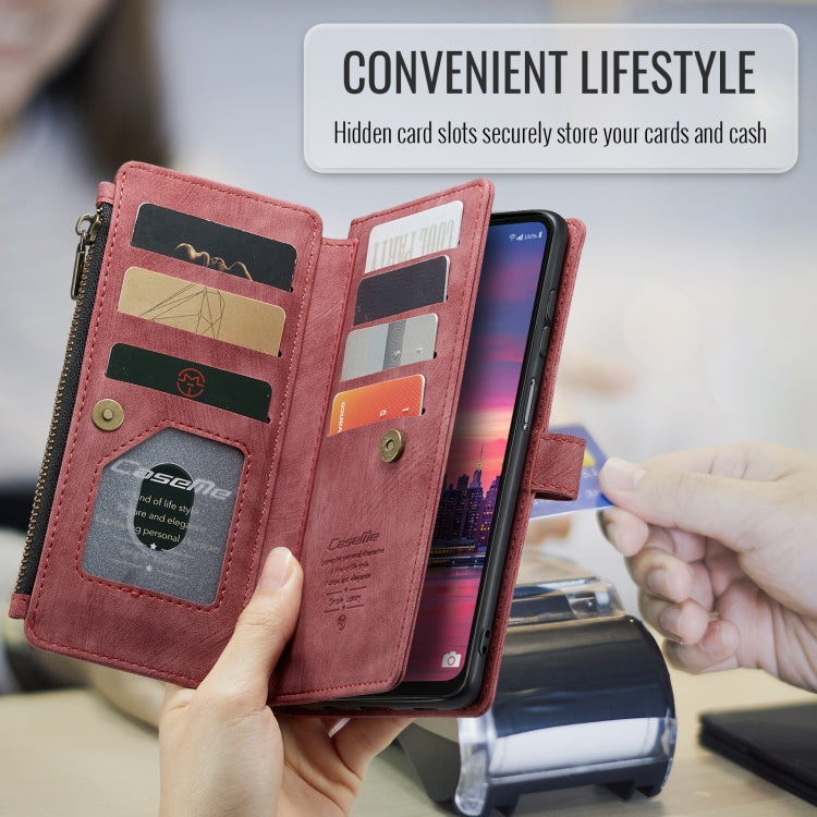 For Samsung Galaxy A16 5G CaseMe C30 Card Slots Zipper Wallet Leather Phone Case