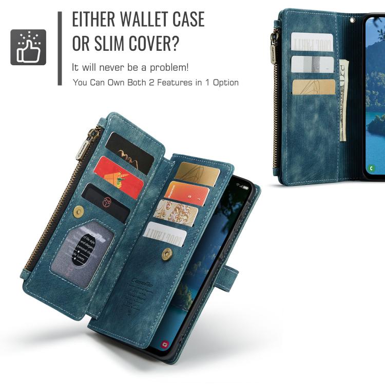 For Samsung Galaxy A36 CaseMe C30 Card Slots Zipper Wallet Leather Phone Case