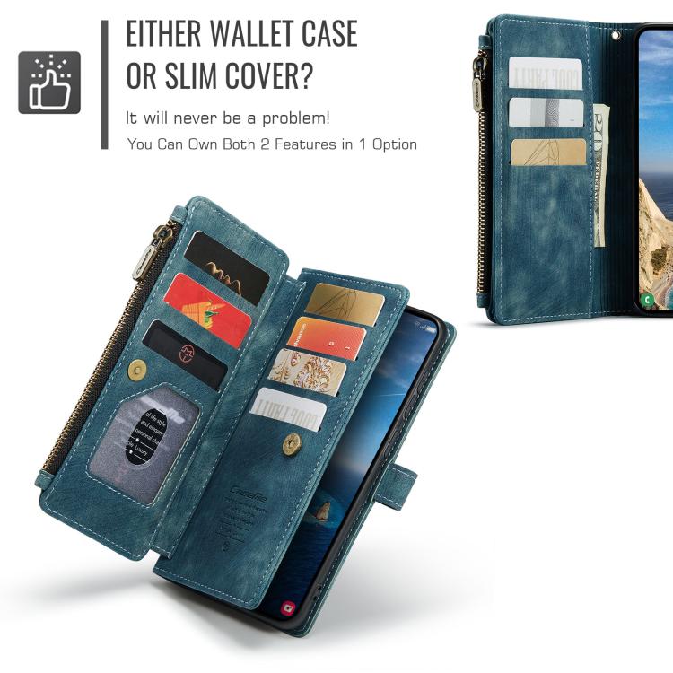 For Samsung Galaxy S26 Ultra 5G CaseMe C30 Card Slots Zipper Wallet Leather Phone Case