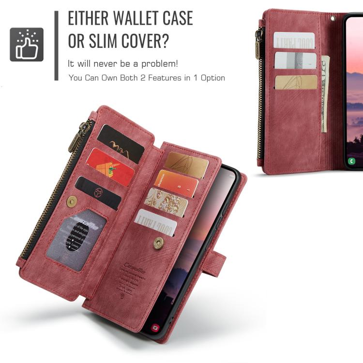For Samsung Galaxy S26 Ultra 5G CaseMe C30 Card Slots Zipper Wallet Leather Phone Case