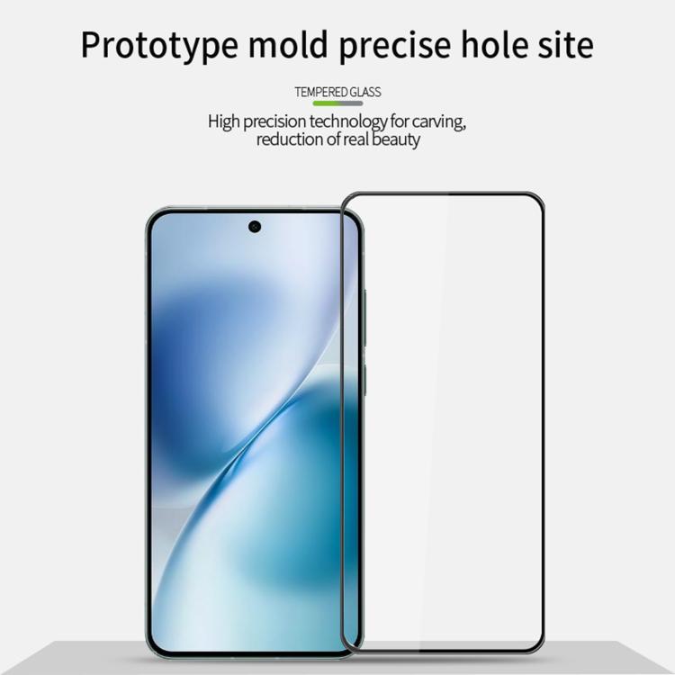 For vivo X200s MOFI 9H 3D Explosion-proof Curved Screen Tempered Glass Film - Black