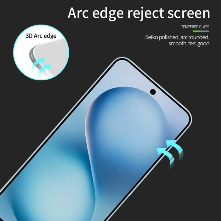 For vivo S30 MOFI 9H 3D Explosion-proof Curved Screen Tempered Glass Film - Black