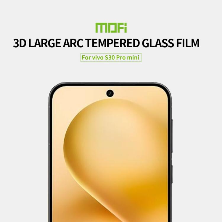 For vivo S30 Pro mini MOFI 9H 3D Explosion-proof Curved Screen Tempered Glass Film - Black