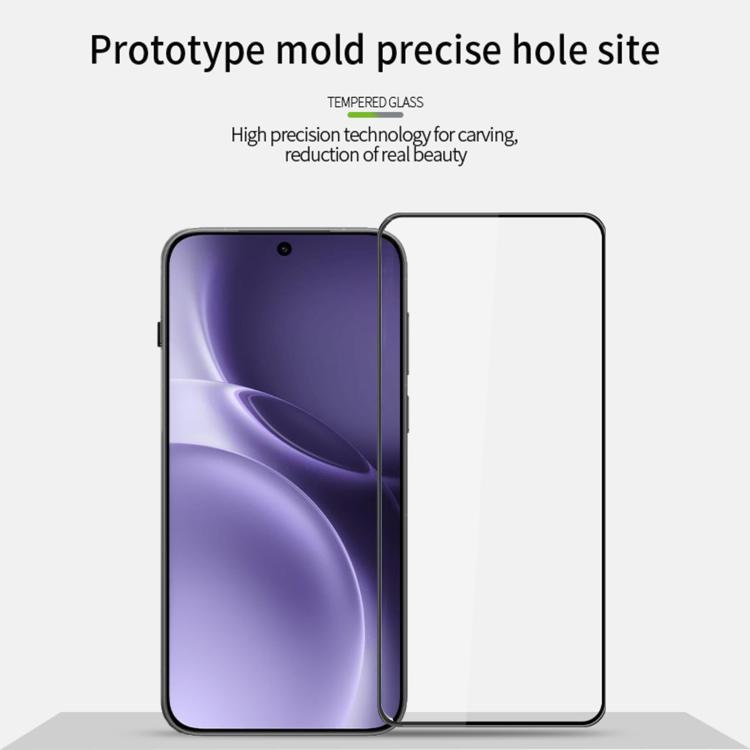 For vivo X300 Pro Unlock MOFI 9H 3D Explosion-proof Curved Screen Tempered Glass Film - Black