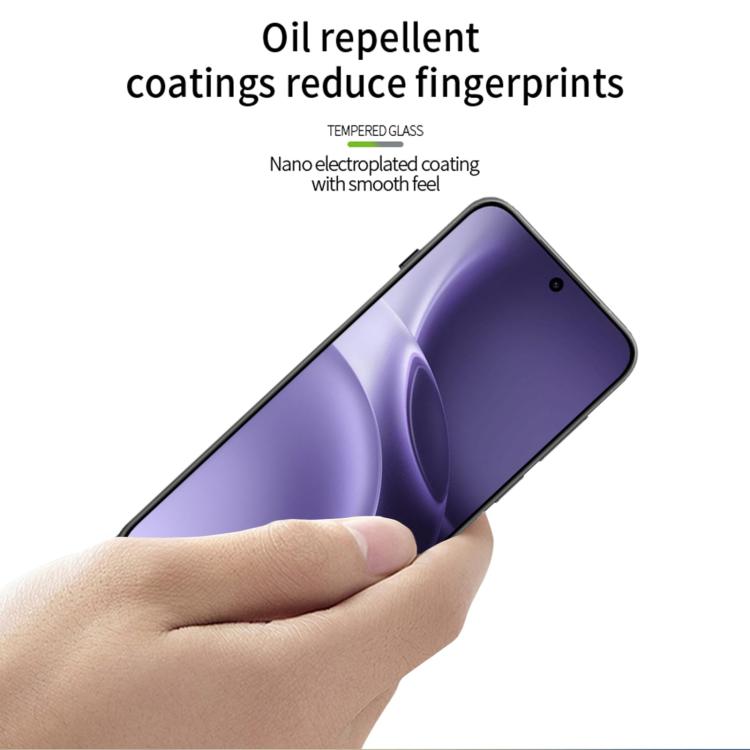 For vivo X300 Pro Unlock MOFI 9H 3D Explosion-proof Curved Screen Tempered Glass Film - Black