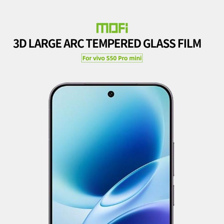 For vivo S50 Pro mini Unlock MOFI 9H 3D Explosion-proof Curved Screen Tempered Glass Film - Black