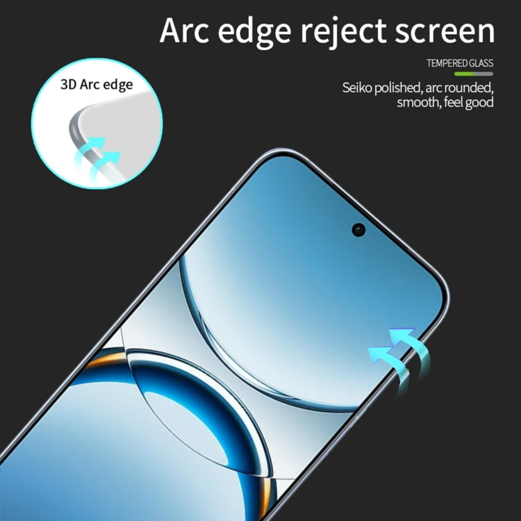 For OPPO Find X8  MOFI 9H 3D Explosion-proof Curved Screen Tempered Glass Film - Black