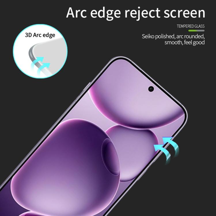 For OPPO Find X8s+ MOFI 9H 3D Explosion-proof Curved Screen Tempered Glass Film - Black