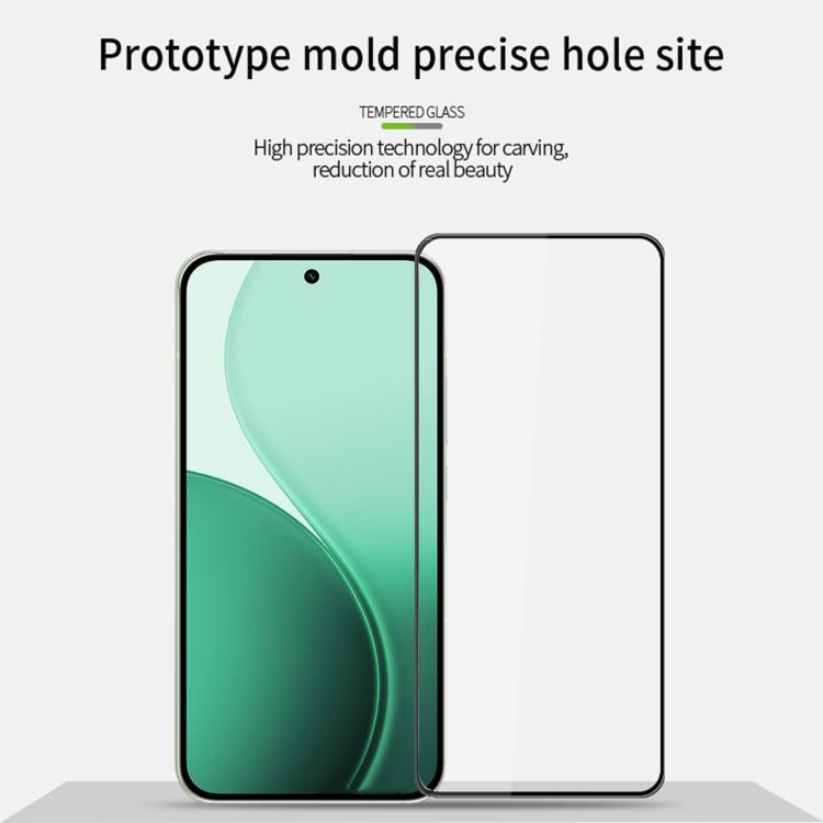 For OPPO Reno14 MOFI 9H 3D Explosion-proof Curved Screen Tempered Glass Film - Black
